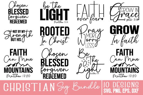 Bible Verses SVG Bundle for T-Shirt Designs