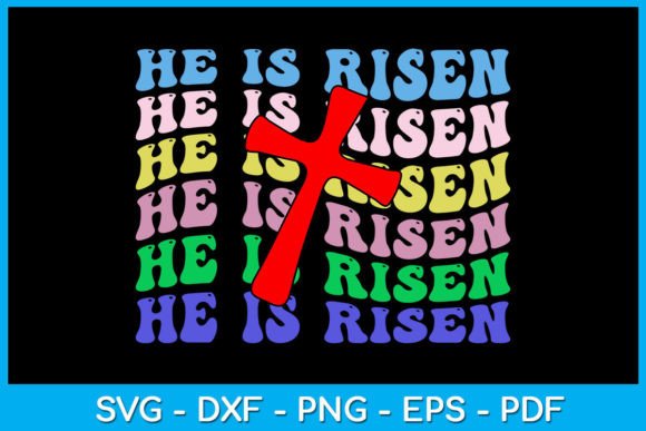 Easter Christian He is Risen SVG T-Shirt T-Shirt Designs