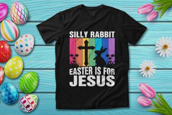 Easter is for Jesus Easter Rabbit T-Shirt Designs