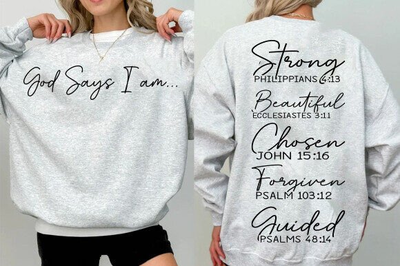 Elegant Christian Quote SVG Sleeve Shirt