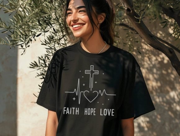 Faith Hope Love Jesus Svg T-Shirt Designs