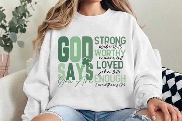 God Says You Are Lucky Png, Jesus St. T-Shirt Designs