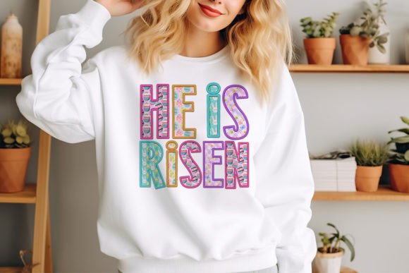 He is Risen Christian Easter Png T-Shirt Designs