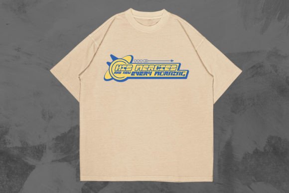 His Mercies Christian Y2k T-shirt Design