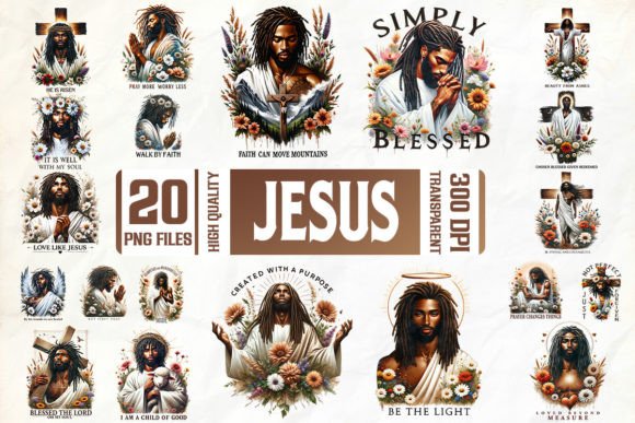 Inspirational Jesus Bundle: T-Shirt Designs with Soul