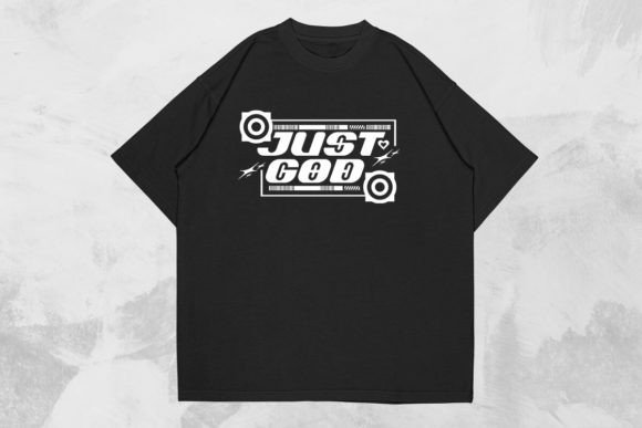Just God Christian Y2k T-shirt Design