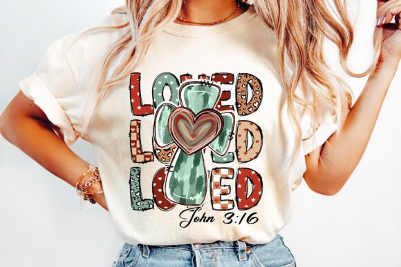 Retro Jesus Valentine Cross PNG for T-Shirt Designs
