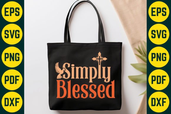 Simply Blessed Christian SVG T-Shirt