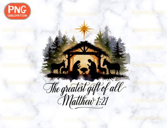The Greatest Gift of All Png, Christian T-Shirt Designs